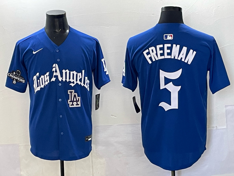 Men Los Angeles Dodgers #5 Freeman Blue 2025 Nike MLB Jersey style 001